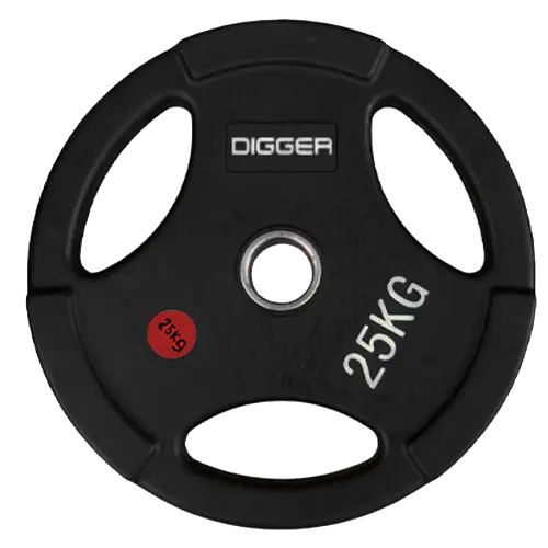 Диск олимпийский обрезиненный 3-х хватовый 25 кг Hasttings Digger HD51C1C-25