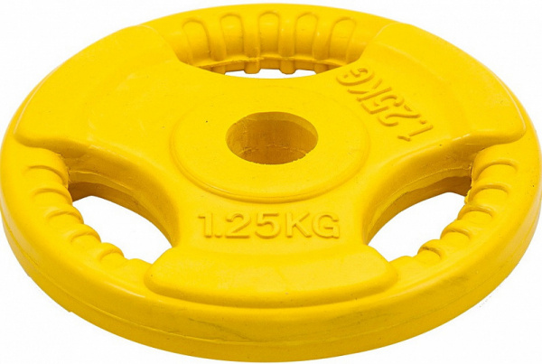 Диск обрезиненный 3 HANDLE цветной D26 мм PROFI-FIT 1,25 кг