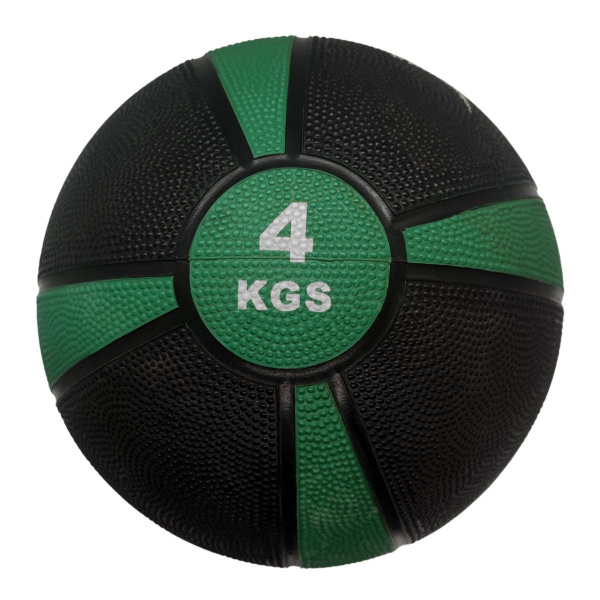 Медбол 4 кг, черный с зеленым FTX-1212-4kg